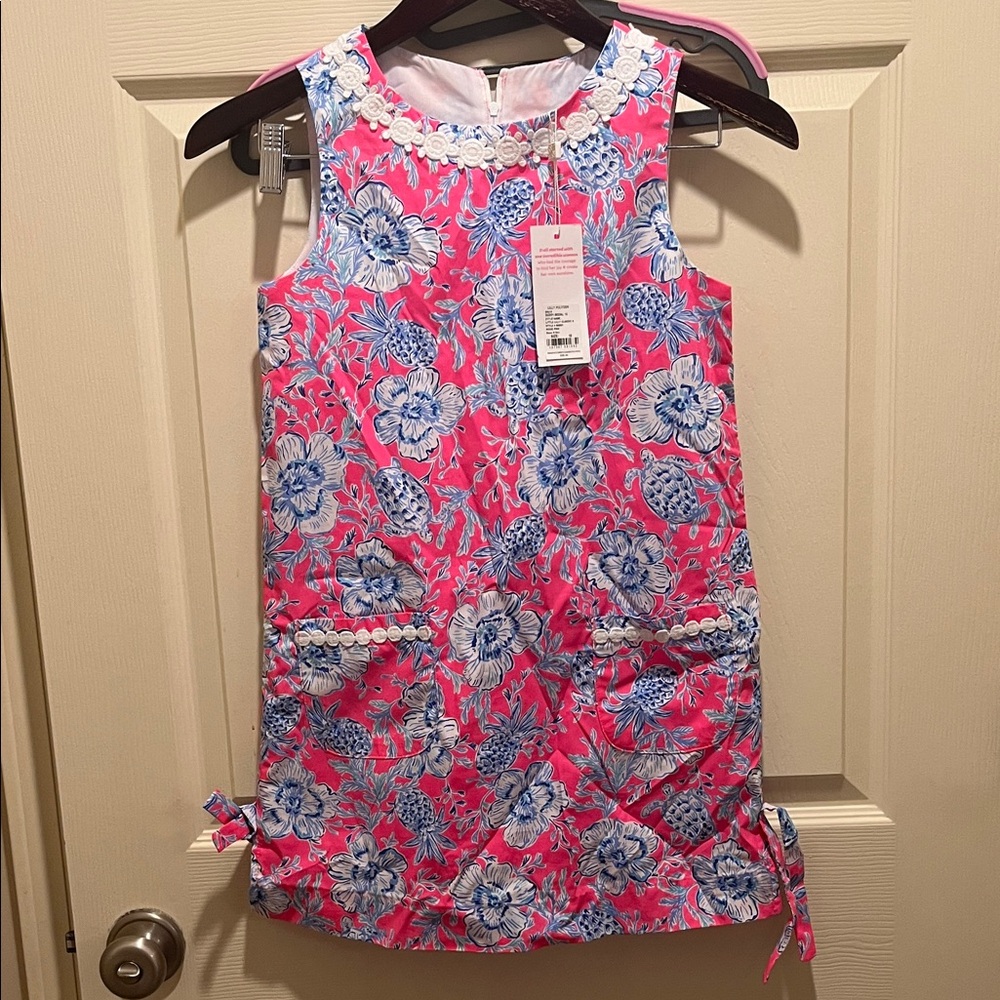Girls (kids) Lilly Pulitzer Pink and Blue Floral Dress